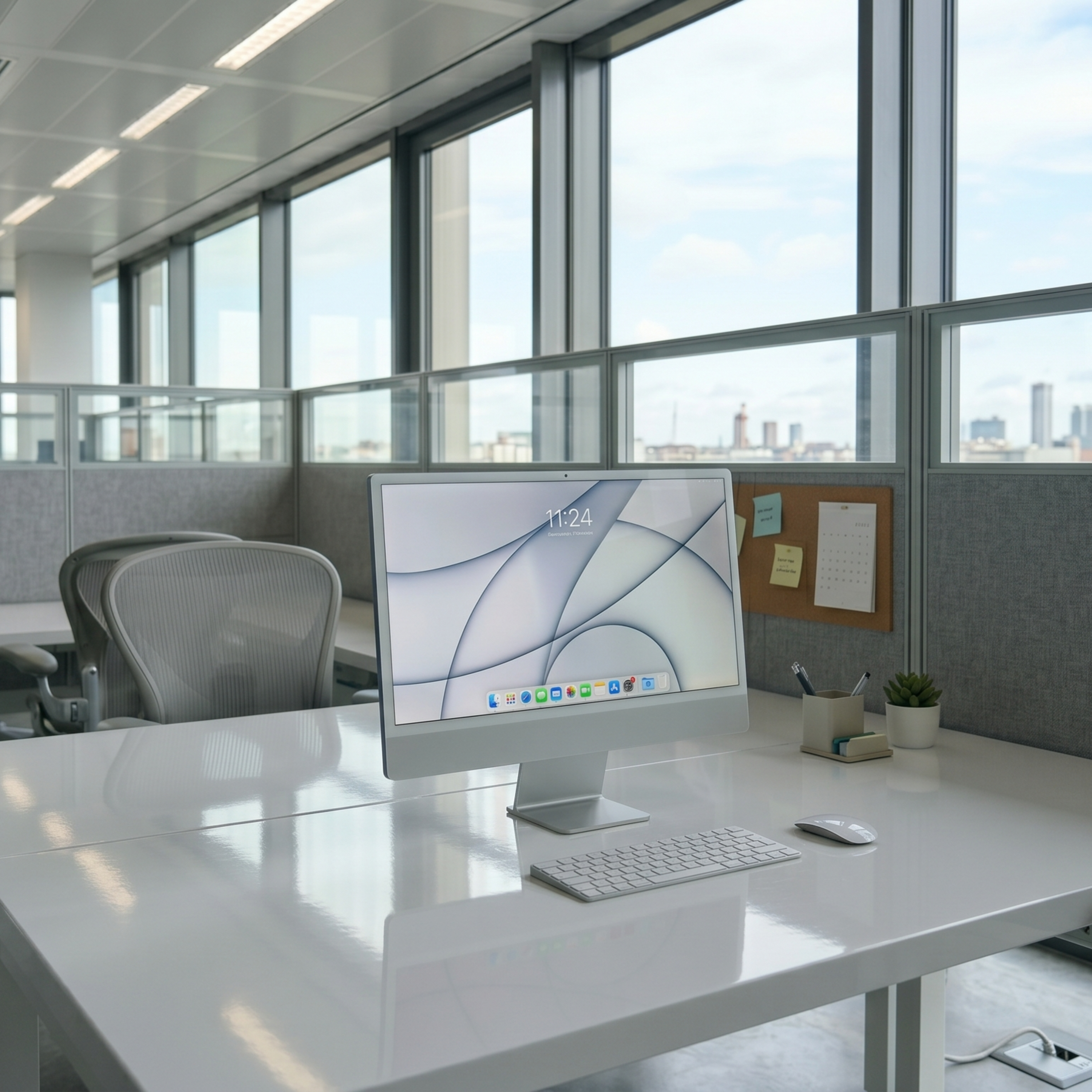 Een schoon bureau verzorgd door Domein Facilitaire Diensten. Clean desk policy