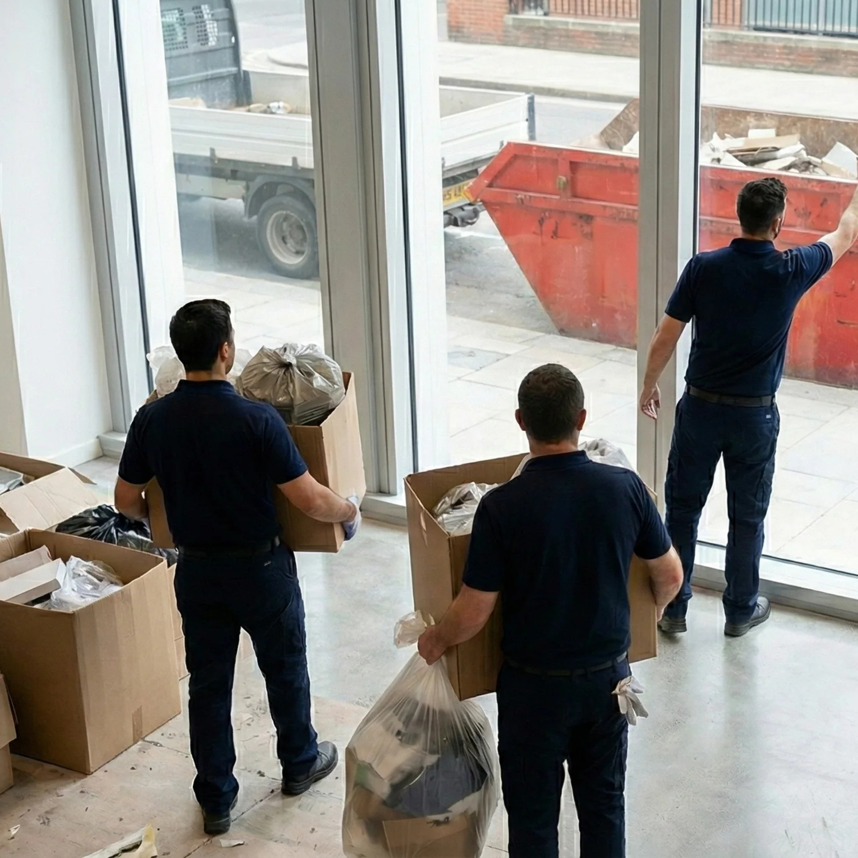 ons team neemt de volledige ontruiming voor de oplevering van uw pand voor u uit handen