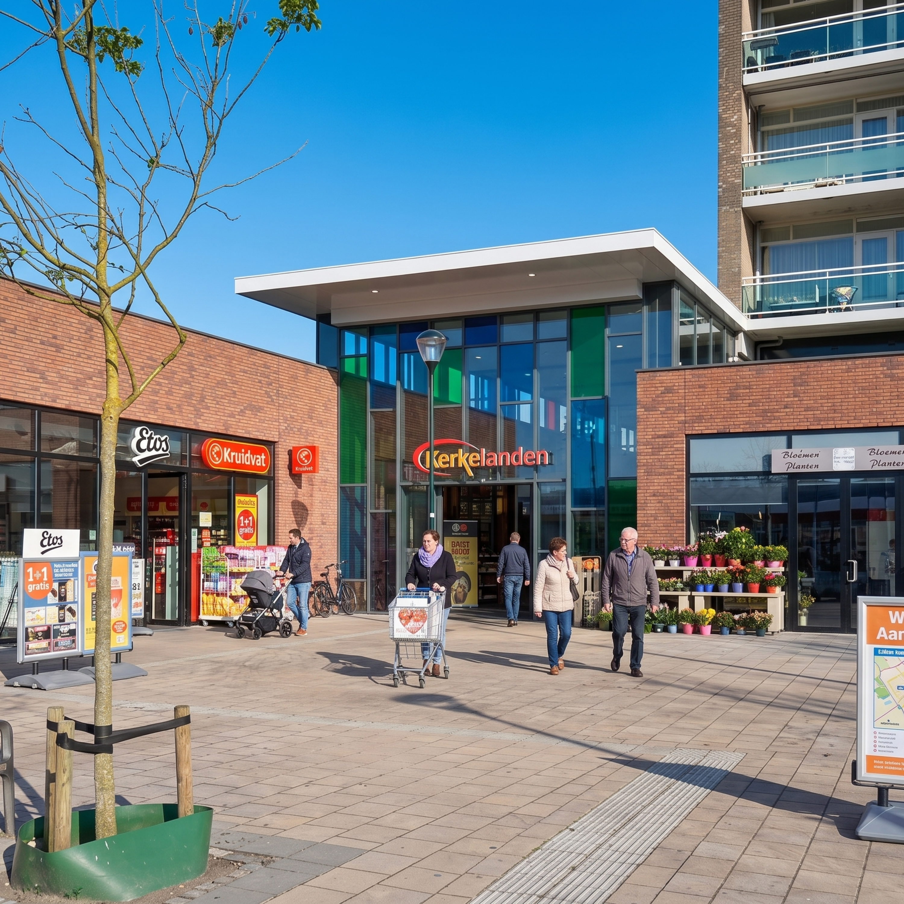 winkelcentrum kerkelanden ontvangt dagelijks veel klanten en moet daarom goed schoon zijn