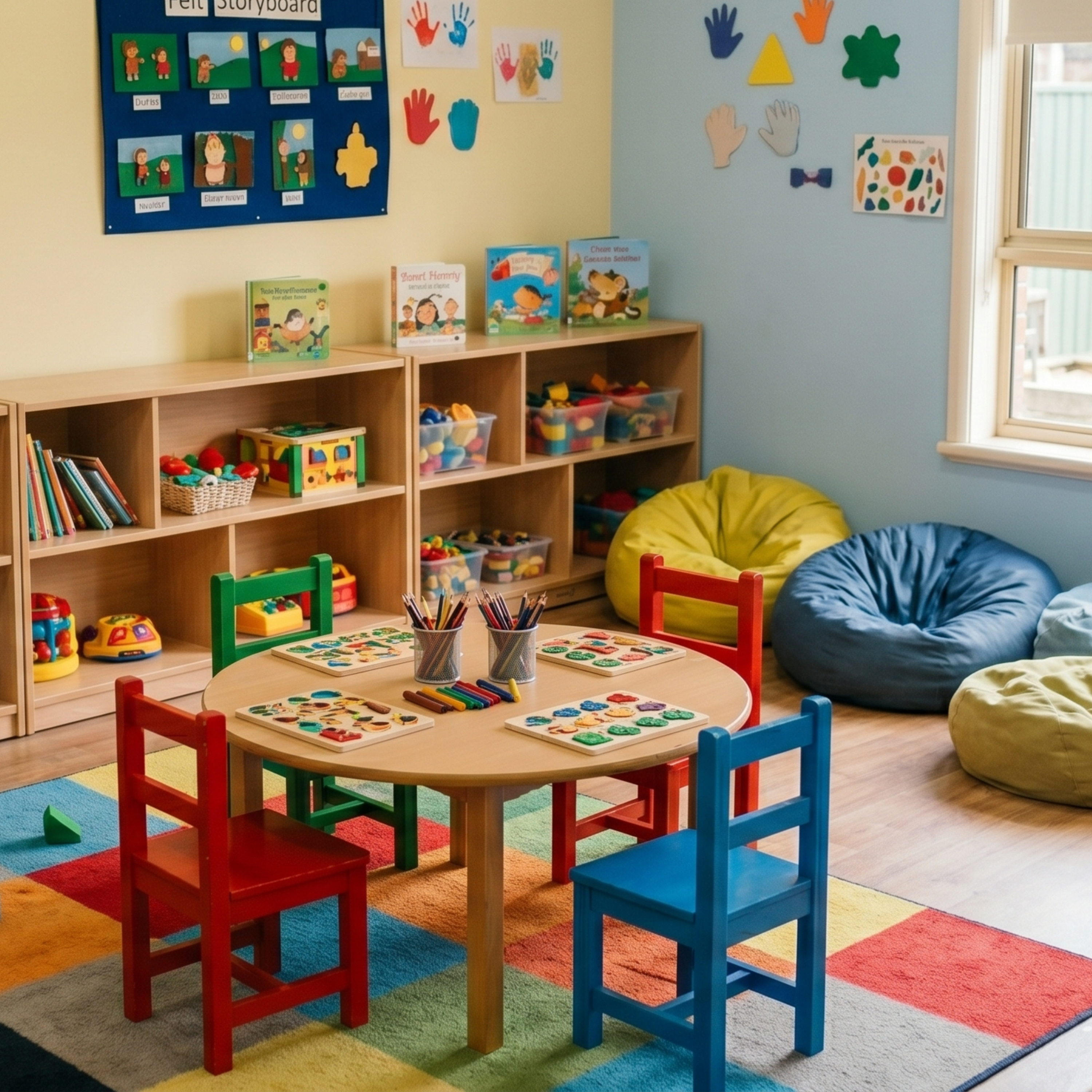 Een nette schone kinderdagverblijf waarin kinderen veilig kunnen spelen
