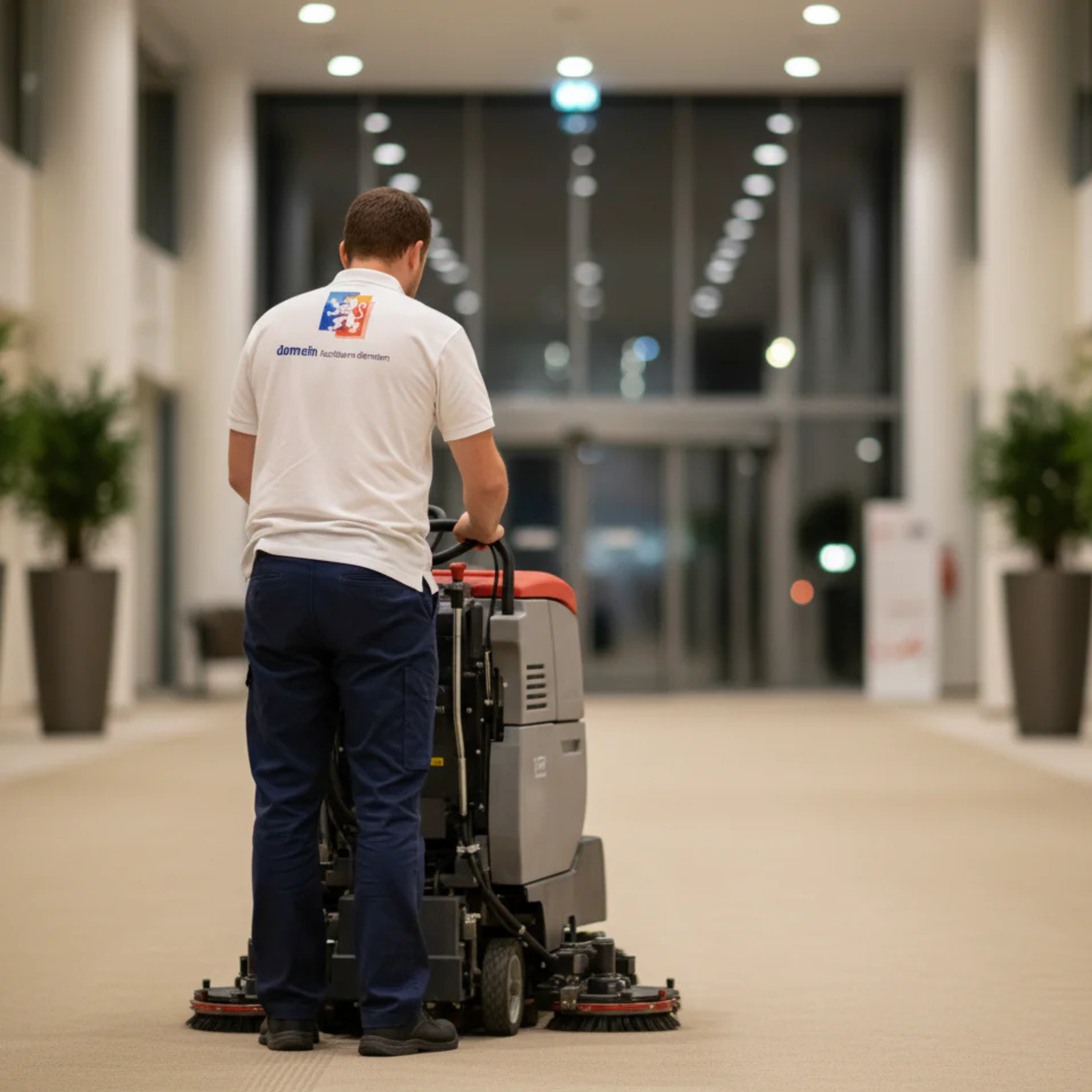 Met de juiste apparatuur werken wij efficient om uw vloer goed te reinigen