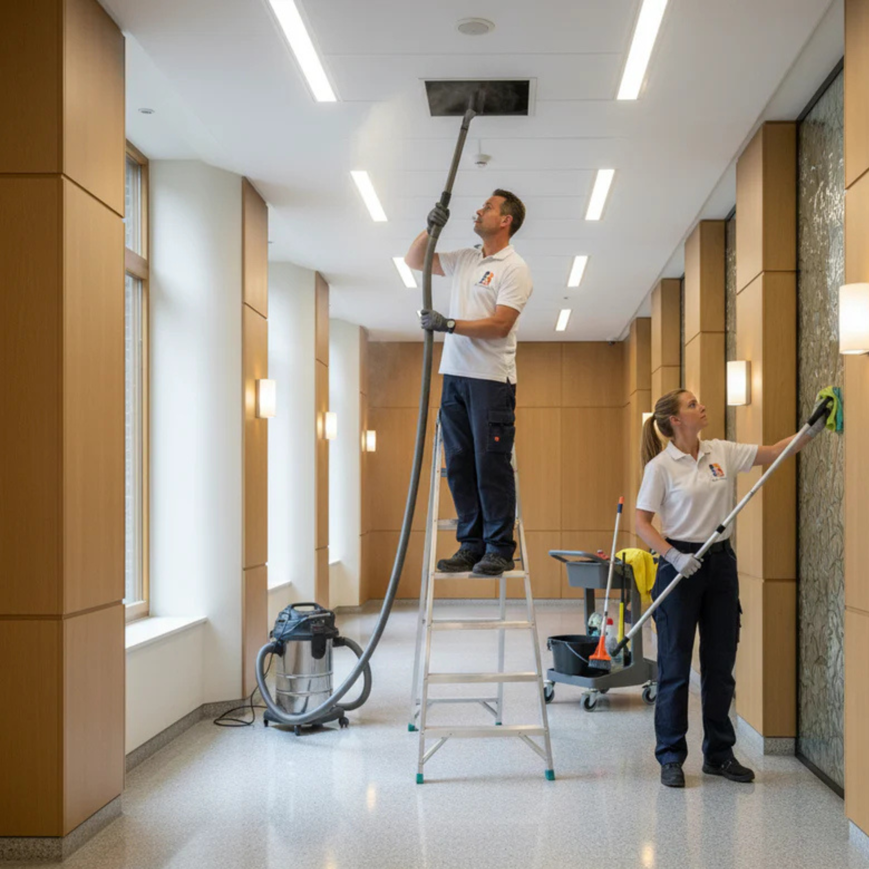 Domein Facilitaire Diensten helpt met onderhoud en schoonmaak van ventilatie en liften in algemene ruimtes voor VVE en hotels
